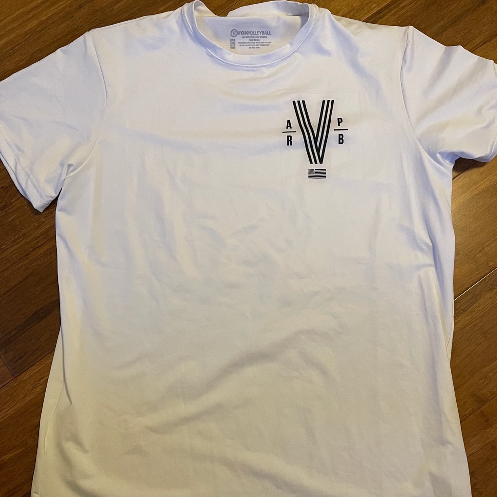 Sun protective white lightly worn sport shirt
